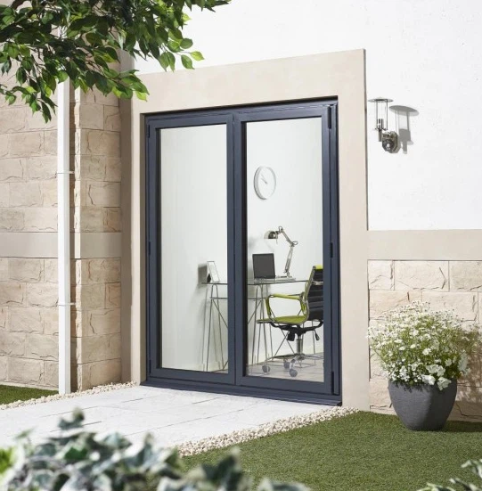 Hinged Aluminum Doors in the yard Hinged Aluminum Doors in the yard